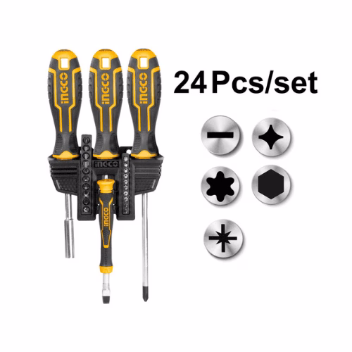HKSDB02482 Ingco - 24 pcs screwdriver and bits set - HKSDB02482 - Image 1
